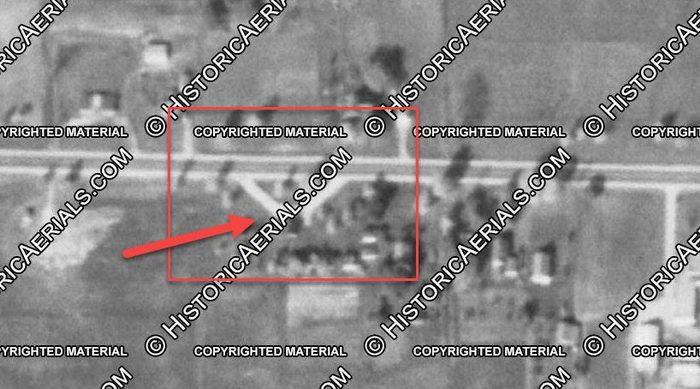 Motel Scottville - 1954 Aerial (newer photo)